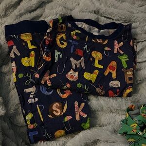 Little Sleepies Navy Alphabet Kids Pajama Set